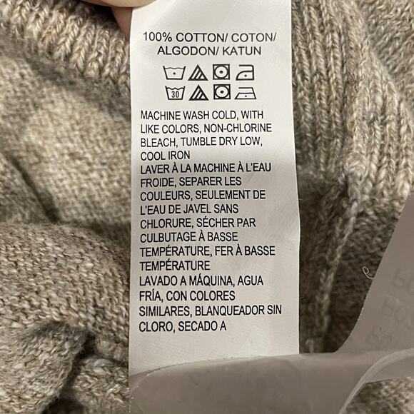 Lucky Brand Sweater Mens XL Neutral V Neck Knit Casual Preppy Lightweight - Picture 8 of 8